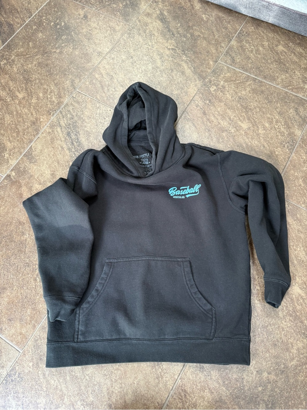 Baseball lifestyle Youth Black Hoodie